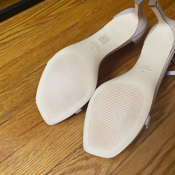 NEW Stuart Weitzman - Nudistcurve 75MM Leather Sandals - Adobe - Picture 8 of 8